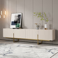 Grovyn 94 inch Sintered Stone Top Fluted TV Stand - front view