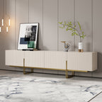 Grovyn 94 inch Sintered Stone Top Fluted TV Stand - front view