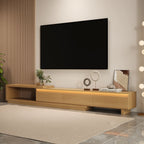 Quoint 71"-100" Extendable TV Stand with 3 Drawers & Light