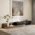 Extendable Walnut TV Stand with 3 Drawers 84-110 inch - front view