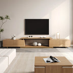 Mordel 63"-94" Extendable Natural TV Stand with Storage