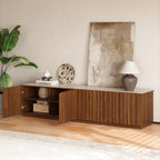 Aura TV Stand - stone top detail