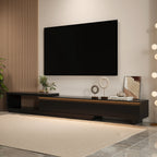 Quoint 71"-100" Extendable TV Stand with 3 Drawers & Light