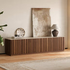 Aura TV Stand - fluted slats detail