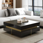 Square White Sintered Stone Coffee Table