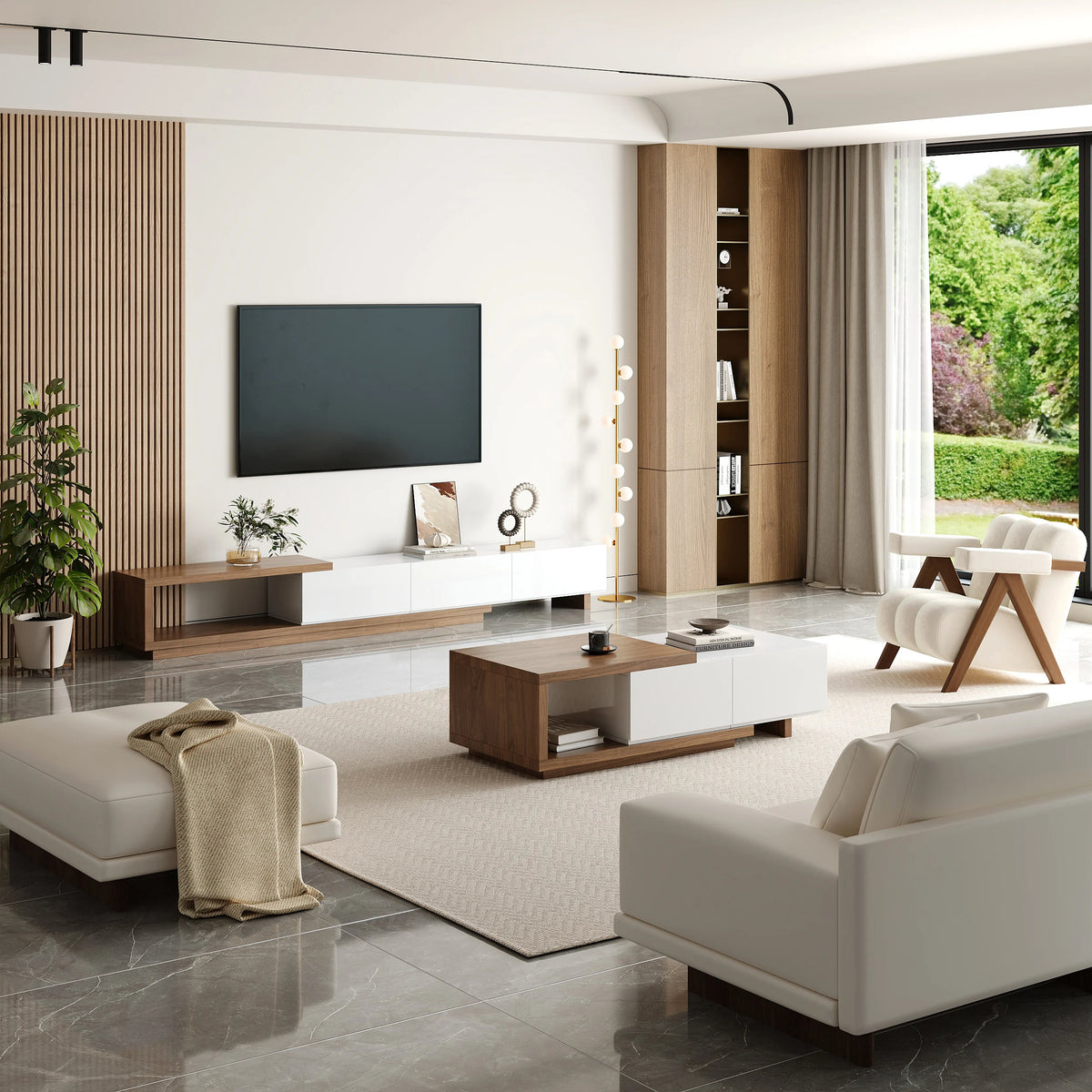 xtendable Coffee Table with 2 Drawers