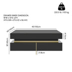 Square White Sintered Stone Coffee Table
