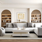 Square White Sintered Stone Coffee Table