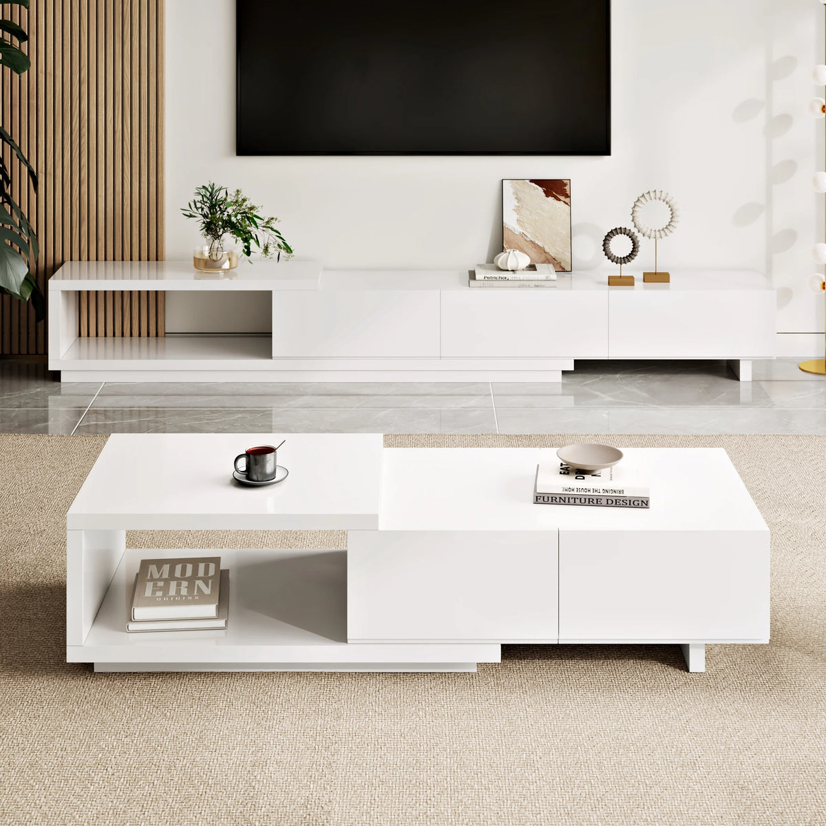 xtendable Coffee Table with 2 Drawers