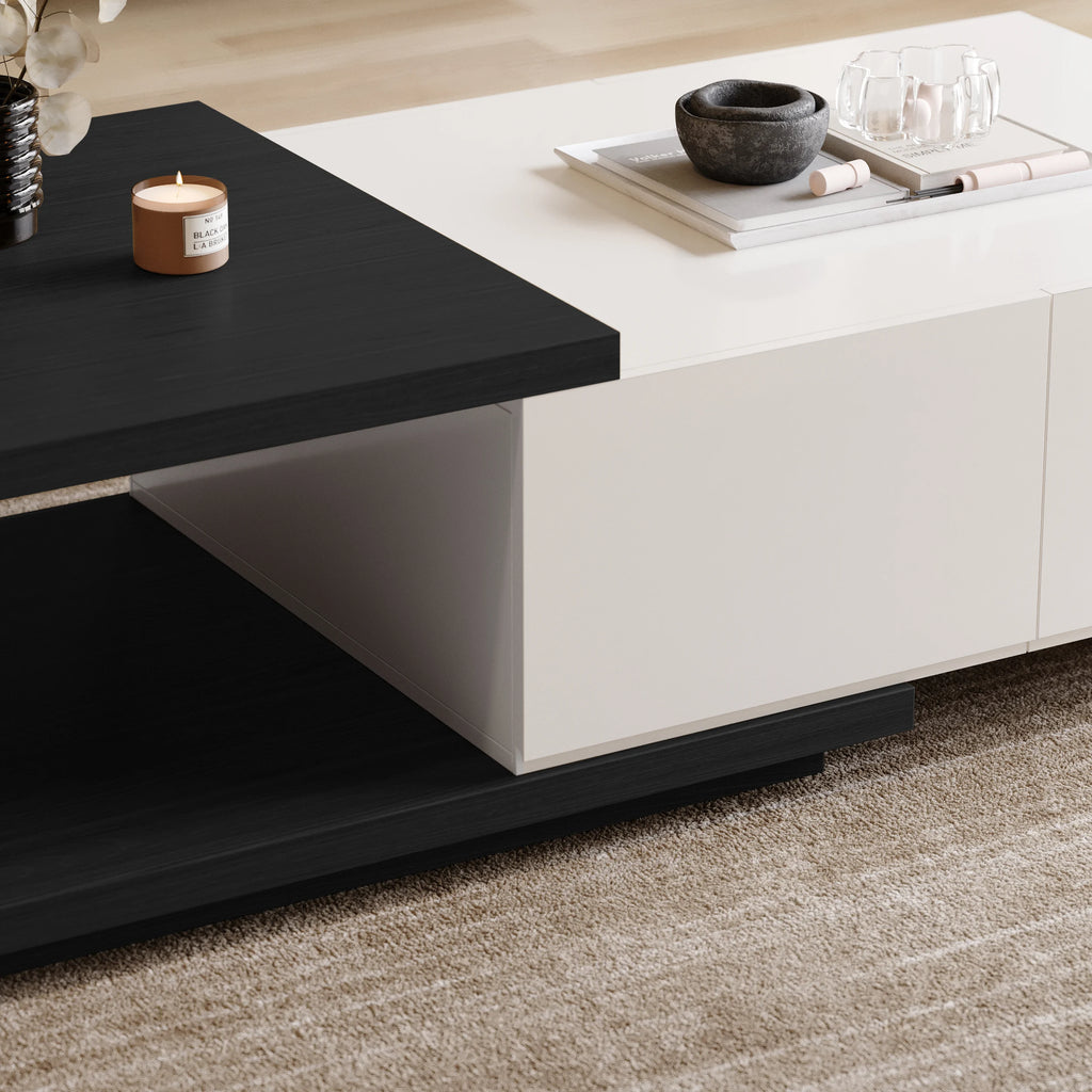 xtendable Coffee Table with 2 Drawers
