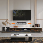 Extendable TV Stand Black - LED light detail