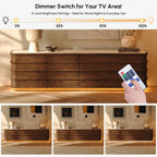 Ash Wood Walnut TV Stand - stone top detail