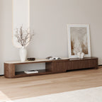 Velar 71-114 inch Extendable Fluted TV Stand - front view