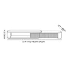 Velar 71"-114" Extendable Fluted TV Stand with Sintered Stone Top & 3 Drawers